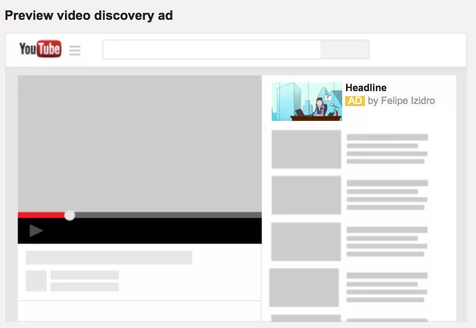 a discovery ad in related videos